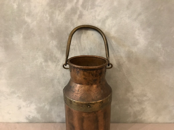 Copper bucket, 20th century milk jug