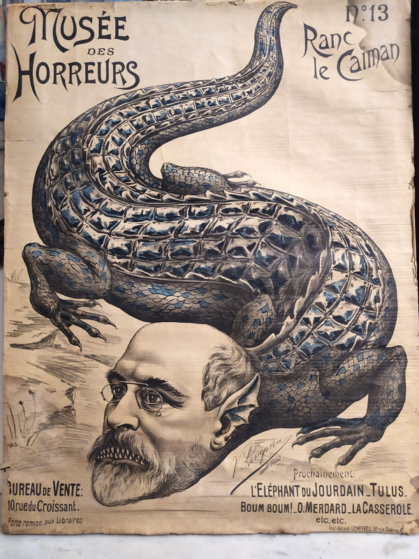  Musée des Horreurs Ranc Le Caïman N°13 Par Lenepveu Jan. 1900 Dreyfus Caricature Antisémitisme