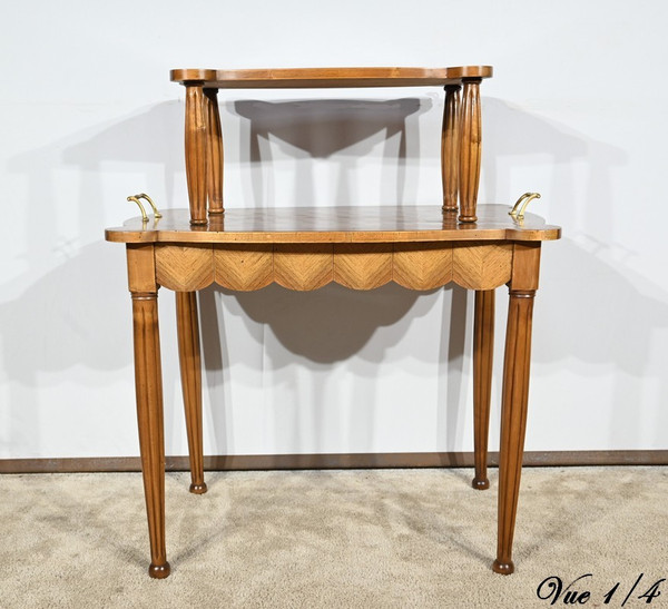 Walnut and Rosewood Marquetry Service Table – 1940