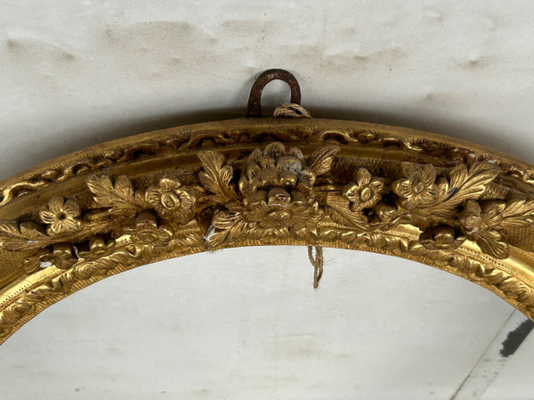 Important Oval Frame In Golden Wood From The Regency Period - 18th Century