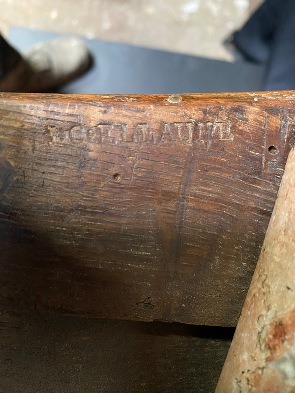 Louis XV chest of drawers from the 18th century stamped