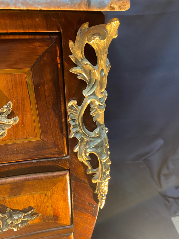 Louis XV chest of drawers from the 18th century stamped