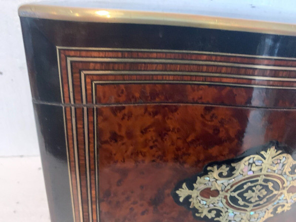 Complete Liqueur Cellar Boulle Napoleon III Box Marquetry Box XIX Century