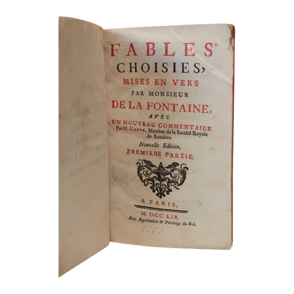 Livre des Fables de la Fontaine édition de 1759