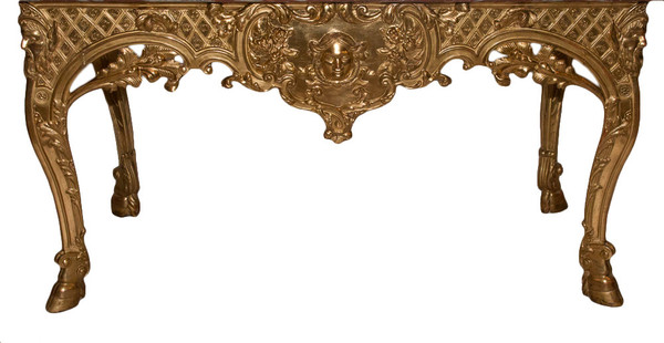 Regency Period Carved And Gilded Wood Console