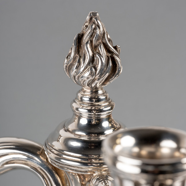 Pair of Solid Silver Candelabra, Hénin & Cie