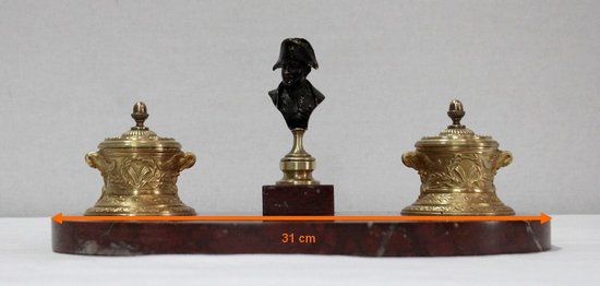  Double inkwell, Napoleon III period - mid 19th century