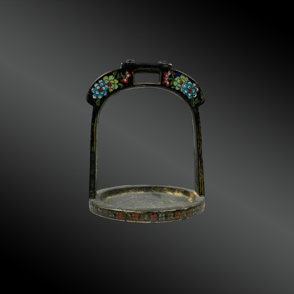 Bronze stirrup with cloisonné enamel China early 19th century