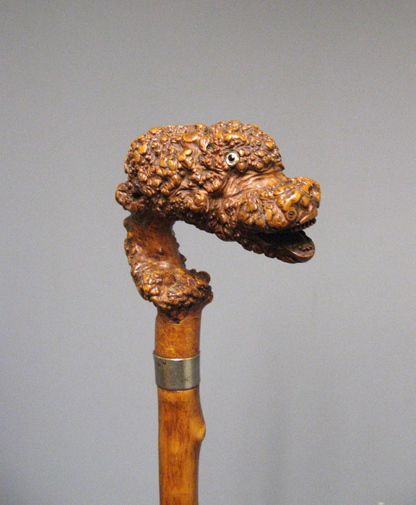 Carved Root Cane. Folk Art Cane with Monster Head.