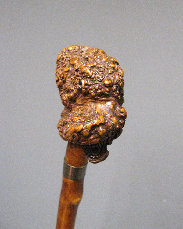 Carved Root Cane. Folk Art Cane with Monster Head.