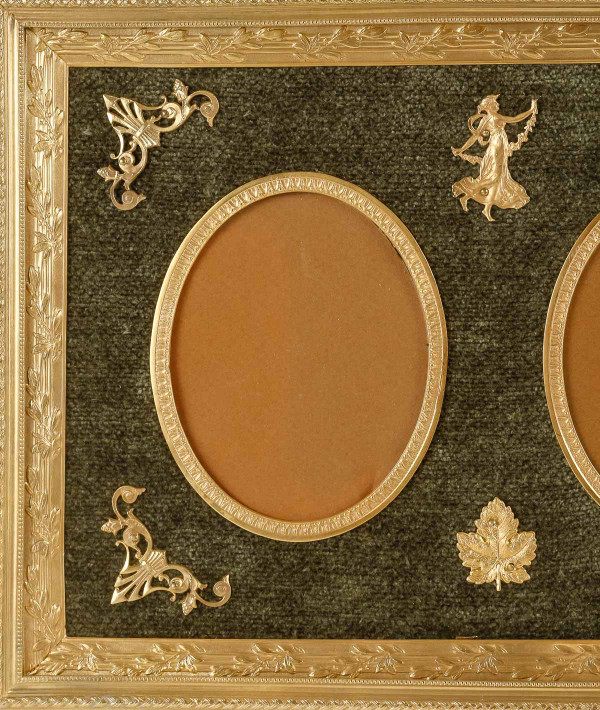 A pair of late 19th century gilt bronze picture frames