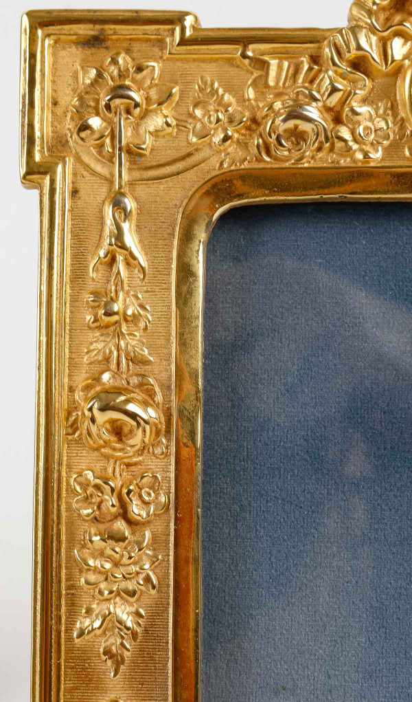 A pair of late 19th century gilt bronze picture frames