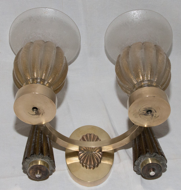 Pair of Murano Wall Lights, Seguso 40's