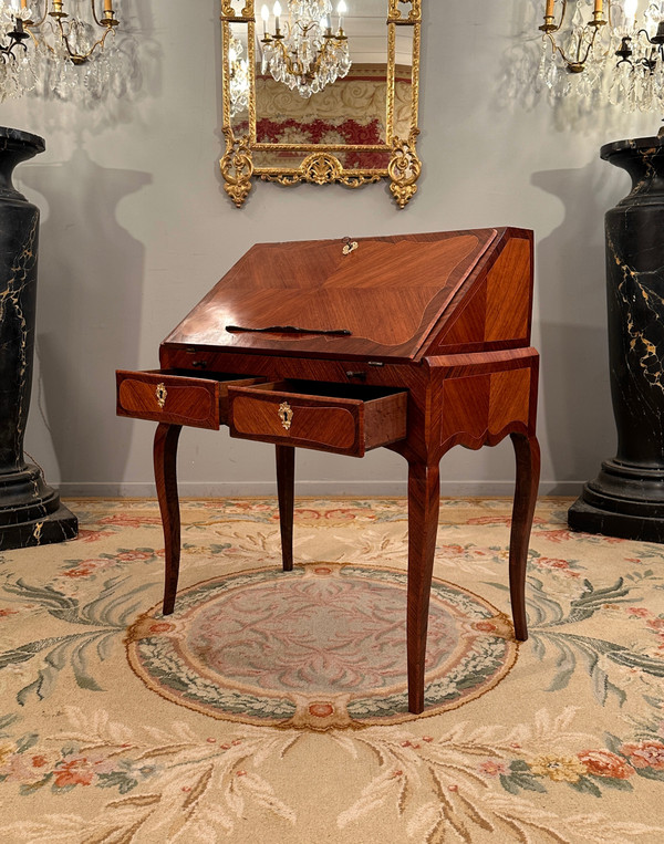 Louis XV inlaid sloping desk circa 1750