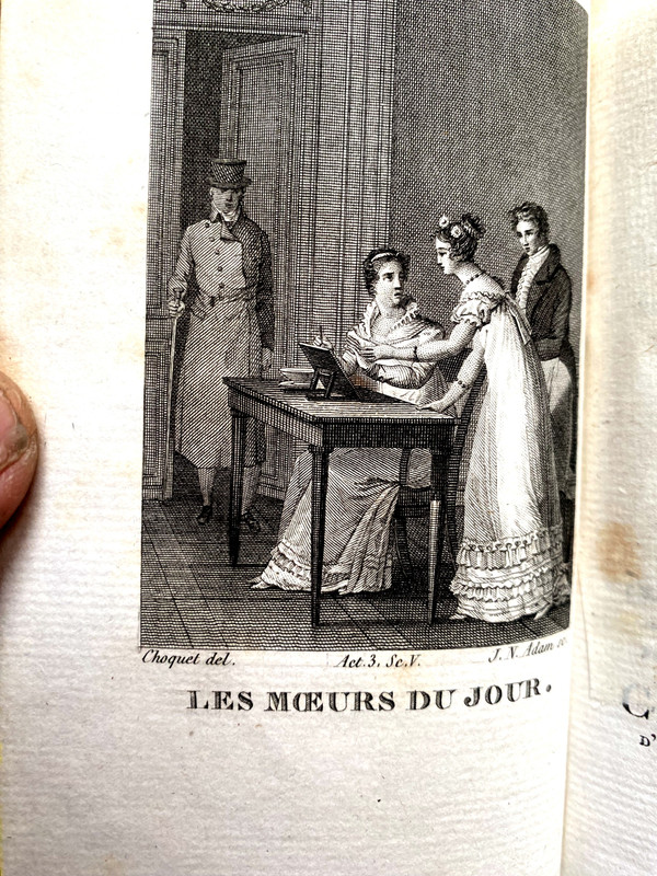 Charmant ensemble 4 + 5volumes in 16 Détouche et d'Harleville, théatre de 1820 à Paris