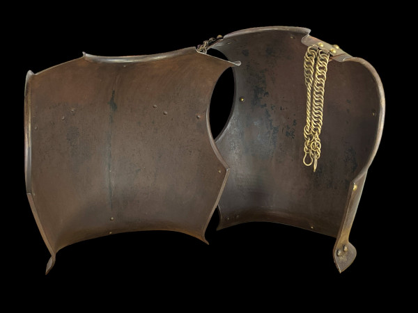 CUIRASSE DE CUIRASSIER EN TÔLE DE FER / MANUFURE D'ARMES DE CHATLT 1831