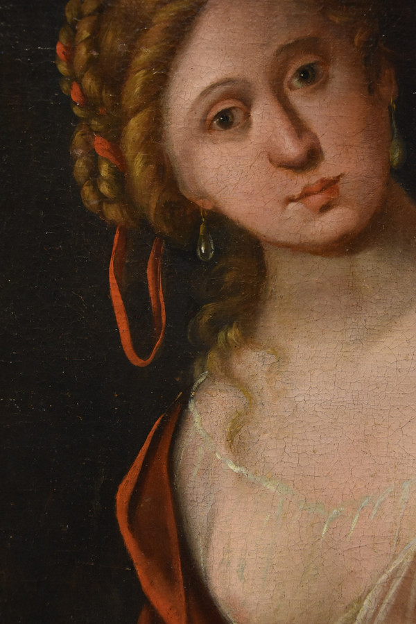 Mattheus Terwesten (La Haye, 1670 - 1757), Jeune Femme Comme Allégorie De La Peinture