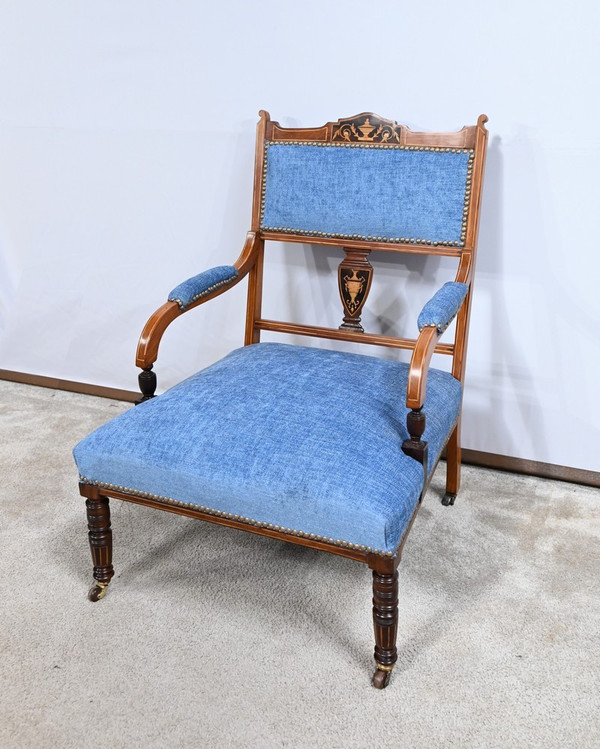 Small Rosewood Armchair, Restoration Period – Early 19th Century