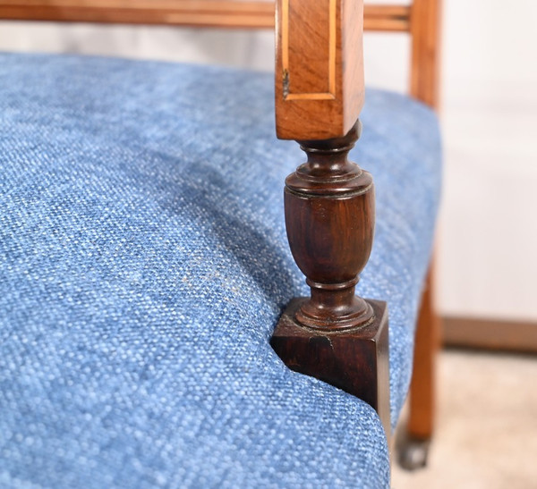 Small Rosewood Armchair, Restoration Period – Early 19th Century