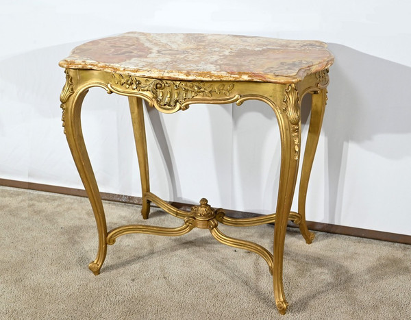 Small Middle Table in Golden Wood, Louis XV style – Late 19th century