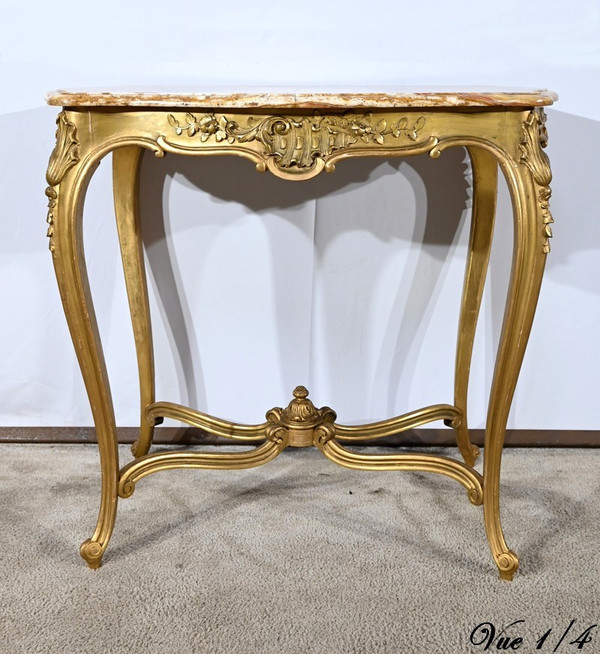 Small Middle Table in Golden Wood, Louis XV style – Late 19th century