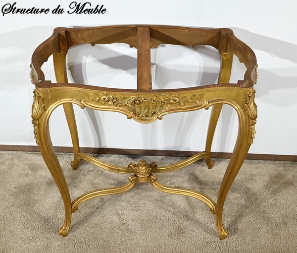 Small Middle Table in Golden Wood, Louis XV style – Late 19th century