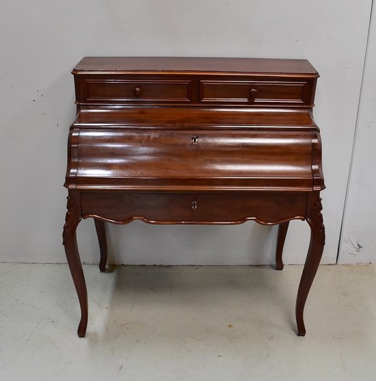  Small Cuban Mahogany Desk, Napoleon III Period - Mid 19th Century