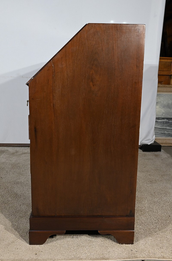 Scribanne chest of drawers in solid mahogany, Georgian period, England – 18th century