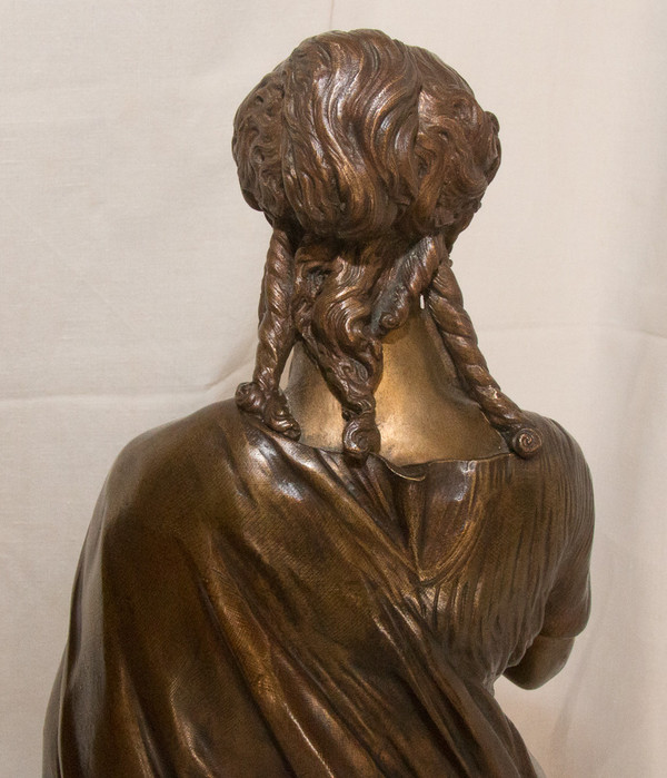 Bronze The Reader L Grégoire 1840-1890