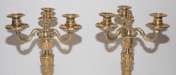 Pair Of Henri Picard Gilt Bronze Candlesticks