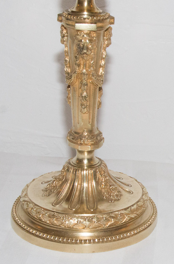 Pair Of Henri Picard Gilt Bronze Candlesticks