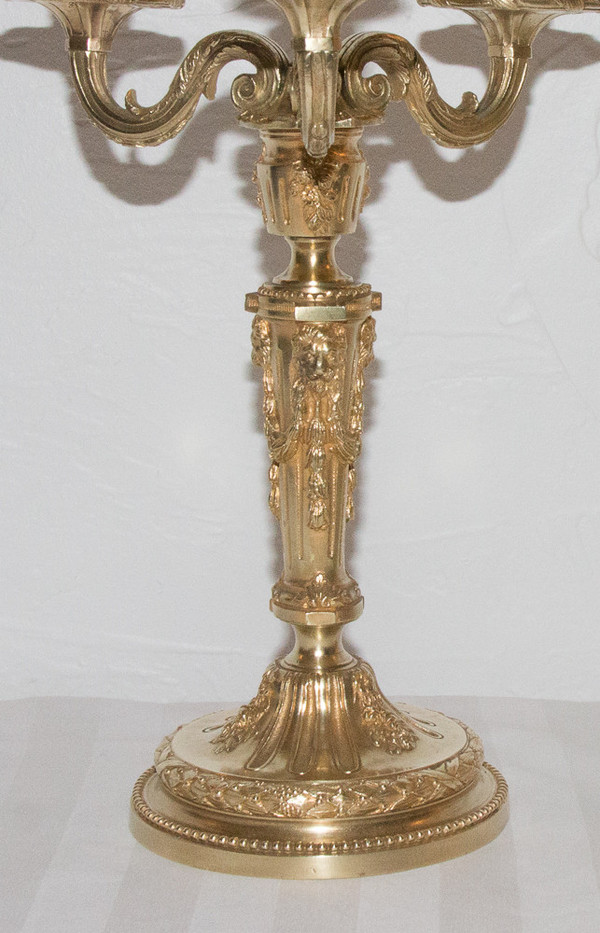 Pair Of Henri Picard Gilt Bronze Candlesticks