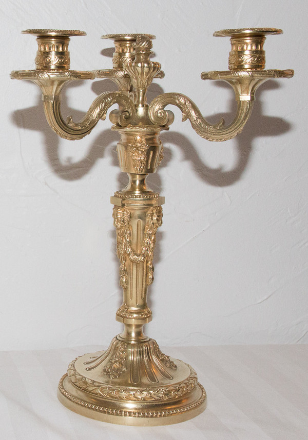 Pair Of Henri Picard Gilt Bronze Candlesticks