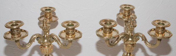 Pair Of Henri Picard Gilt Bronze Candlesticks