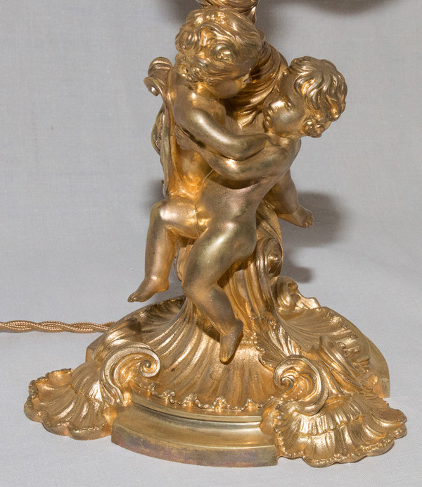 Living Room Lamp In Gilt Bronze Maurice Thibault Paris