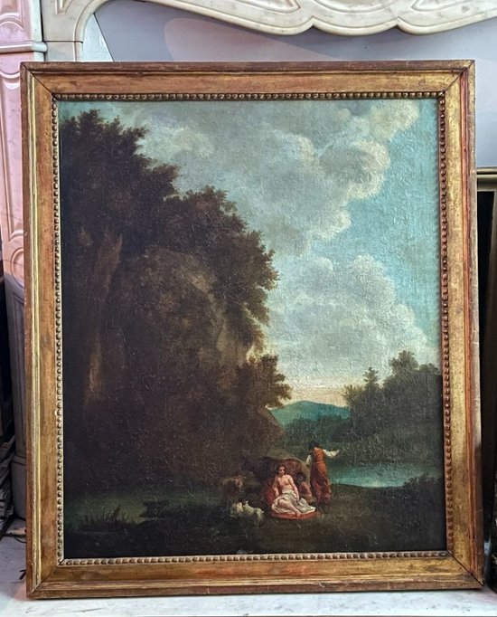 ''Il resto di Venere'' HST. Scuola francese del XVII secolo, seguace di Claude Lorrain.