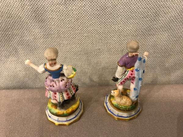 Two miniature porcelain subjects from the 19th century