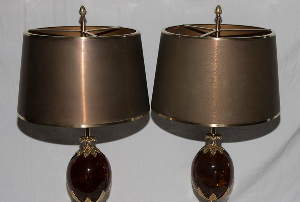 Paire De Lampes Maison Charles 1960-1970