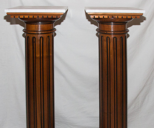 Paire De Colonnes Style Louis XVI Fin XIXe