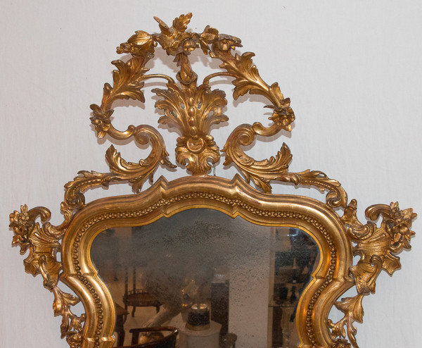 Mirror In Golden Wood Napoleon III Period