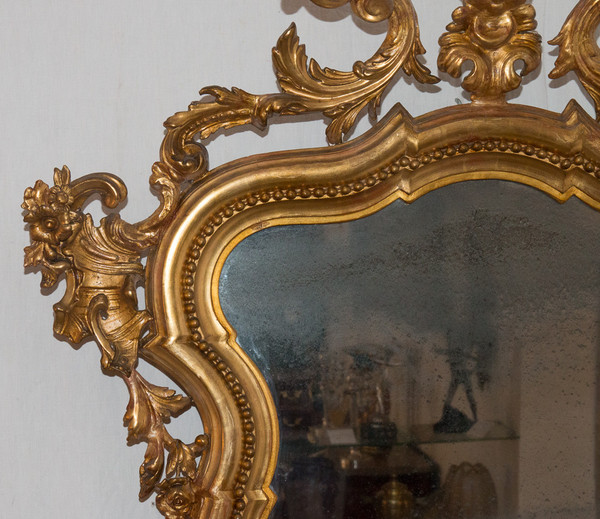 Mirror In Golden Wood Napoleon III Period