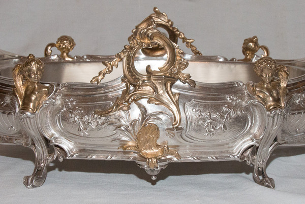 Planter In Silver And Gilt Bronze Napoleon III Period