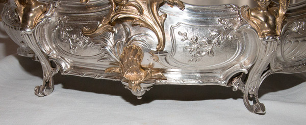 Planter In Silver And Gilt Bronze Napoleon III Period