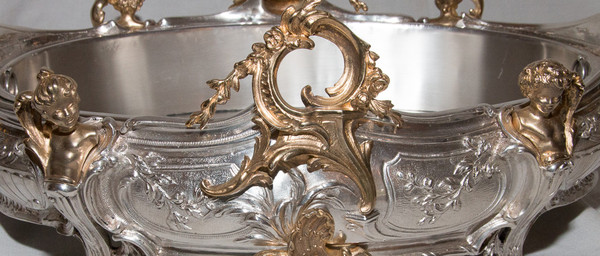 Planter In Silver And Gilt Bronze Napoleon III Period