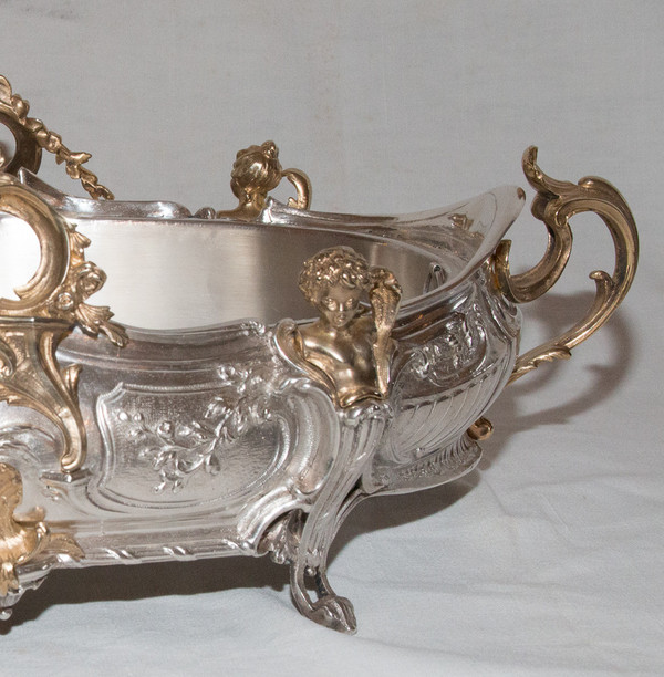 Planter In Silver And Gilt Bronze Napoleon III Period