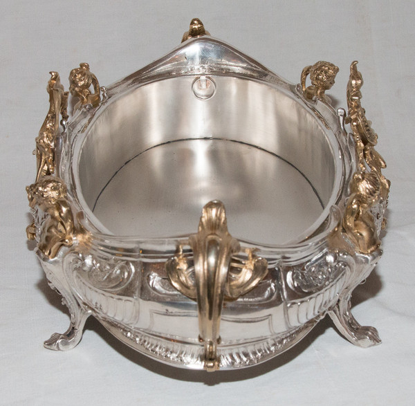 Planter In Silver And Gilt Bronze Napoleon III Period