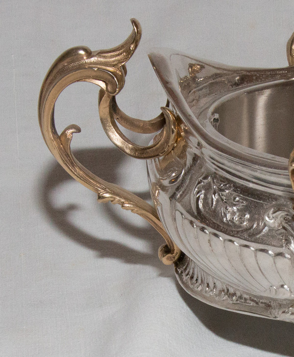 Planter In Silver And Gilt Bronze Napoleon III Period