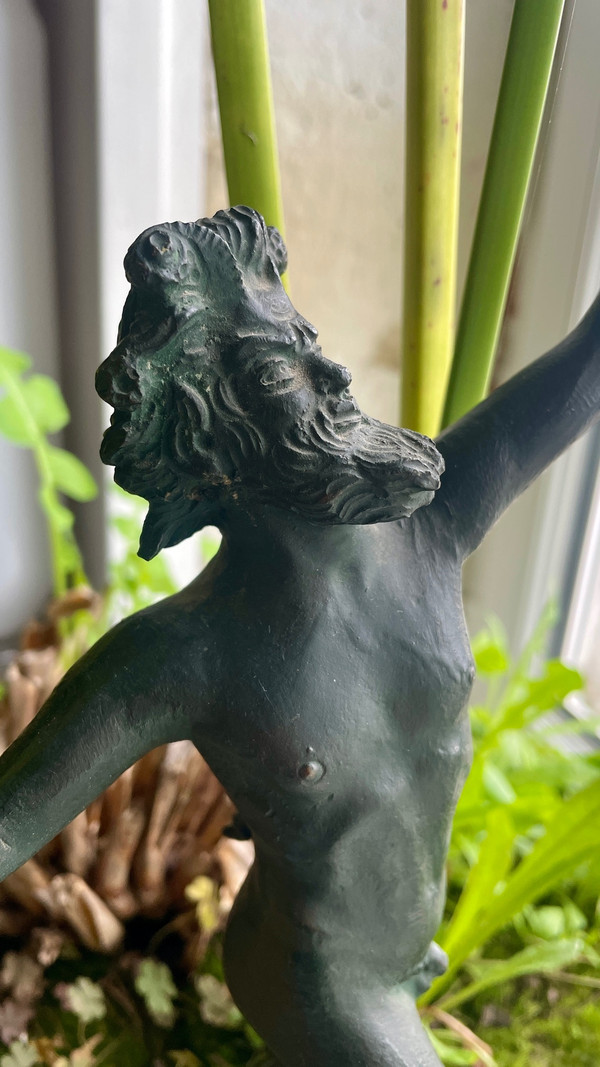 Dancing Faun in Bronze, 19th Century