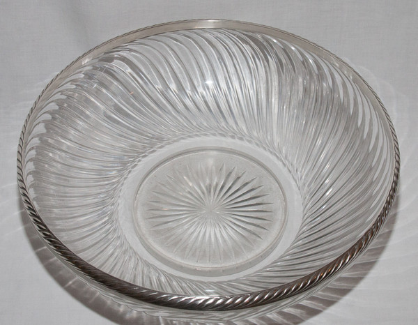  Grande Coupe Baccarat Et Argent Massif Fin XIXe