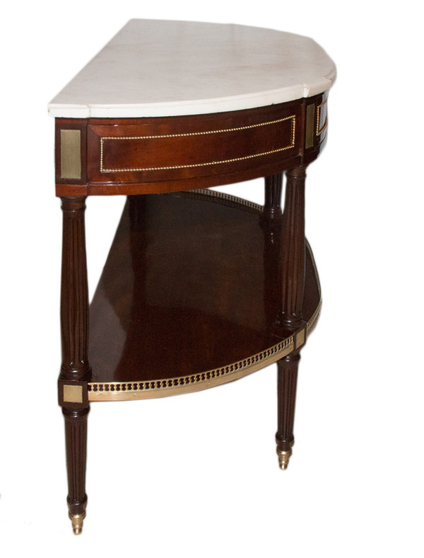 Half Moon Console In Mahogany Louis XVI Period